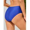 imageSOLY HUX Womens Ruched Bikini Bottoms Tummy Control Swimsuit BottomsPlain Royal Blue
