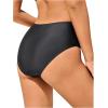 imageSOLY HUX Womens Ruched Bikini Bottoms Tummy Control Swimsuit BottomsSolid Black