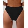 imageSOLY HUX Womens Strappy Swimsuit Bottom Full Coverage Low Waisted Bikini BriefsBlack