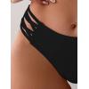 imageSOLY HUX Womens Strappy Swimsuit Bottom Full Coverage Low Waisted Bikini BriefsBlack