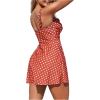 imageSOLY HUX Womens Tankini Swimsuits Polka Dots Twist Tummy Control Swim Dress with Shorts Two Piece Bathing SuitRed Polka Dots