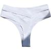 imageSOLY HUX Womens Criss Cross Cut Out Back Bikini Bottoms Swimsuit BeachwearPlain White