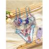 imageSOLY HUX Bathing Suit for Women Boho Paisley Print Tie Front Cut Out Swimsuit Two Piece Bikini SetsMulticoloured Print