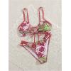imageSOLY HUX Bathing Suit for Women Boho Paisley Print Tie Front Cut Out Swimsuit Two Piece Bikini SetsRed Printed