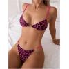 imageSOLY HUX Bathing Suit for Women Leopard Print Bikini Sets Two Piece SwimsuitMulti Leopard