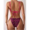 imageSOLY HUX Bathing Suit for Women Leopard Print Bikini Sets Two Piece SwimsuitMulti Leopard