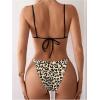 imageSOLY HUX Bathing Suit for Women Leopard Print Bikini Sets Two Piece SwimsuitMulti Leopard Print