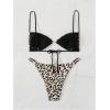 imageSOLY HUX Bathing Suit for Women Leopard Print Bikini Sets Two Piece SwimsuitMulti Leopard Print