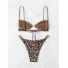imageSOLY HUX Bathing Suit for Women Leopard Print Bikini Sets Two Piece SwimsuitMulticoloured Leopard