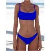 imageSOLY HUX Bathing Suit for Women Two Piece Swimsuit Spaghetti Strap Summer Beach Bikini SetSolid Royal Blue