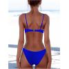 imageSOLY HUX Bathing Suit for Women Two Piece Swimsuit Spaghetti Strap Summer Beach Bikini SetSolid Royal Blue
