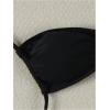imageSOLY HUX Womens Bathing Suit Ring Linked High Cut String Bikini Set Tie Side Thong Two Piece SwimsuitSolid Black