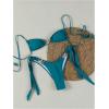 imageSOLY HUX Womens Bathing Suit Ring Linked High Cut String Bikini Set Tie Side Thong Two Piece SwimsuitSolid Blue