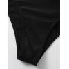 imageSOLY HUX Womens Bathing Suits Ruffle Trim One Shoulder High Waisted Bikini Sets Two Piece SwimsuitSolid Black