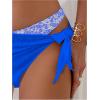 imageSOLY HUX Womens Floral Print Cheeky Swimsuit Triangle Halter Bikini Set with Cover Up Wraps 3 Piece SetRoyal Blue