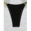 imageSOLY HUX Womens Halter Triangle Bathing Suit String Bikini Set Tie Side Two Piece SwimsuitSolid Black Velvet