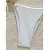 imageSOLY HUX Womens Halter Triangle Bathing Suit String Bikini Set Tie Side Two Piece SwimsuitSolid White Velvet