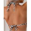 imageSOLY HUX Womens Leopard Print Bikini Sets Halter Triangle Bathing Suit Tie Side Two Piece SwimsuitBlack and White Zebra Striped