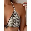 imageSOLY HUX Womens Leopard Print Bikini Sets Halter Triangle Bathing Suit Tie Side Two Piece SwimsuitMulticoloured Snakeskin