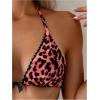 imageSOLY HUX Womens Leopard Print Bikini Sets Halter Triangle Bathing Suit Tie Side Two Piece SwimsuitPink Leopard