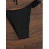 imageSOLY HUX Womens Ruffle Trim Tie Front Bikini Set Bathing Suits 2 Piece SwimsuitSolid Black