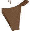 imageSOLY HUX Womens Ruffle Trim Tie Front Bikini Set Bathing Suits 2 Piece SwimsuitSolid Brown