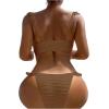 imageSOLY HUX Womens Ruffle Trim Tie Front Bikini Set Bathing Suits 2 Piece SwimsuitSolid Brown