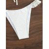 imageSOLY HUX Womens Ruffle Trim Tie Front Bikini Set Bathing Suits 2 Piece SwimsuitSolid White