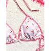 imageSOLY HUX Womens Swimsuit Cherry Print Halter Triangle Tie Side Bikini Sets Two Piece Bathing SuitsMulticoloured Plaid