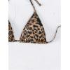 imageSOLY HUX Womens Triangle Bikini Top Tie String Push Up Sexy Halter Bathing Suits Tops BeachwearBrown Leopard