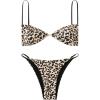 imageSOLY HUX Bathing Suit for Women Leopard Print Bikini Sets Two Piece SwimsuitMulti Leopard Print