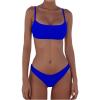 imageSOLY HUX Bathing Suit for Women Two Piece Swimsuit Spaghetti Strap Summer Beach Bikini SetSolid Royal Blue