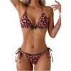imageSOLY HUX Womens Leopard Print Bikini Sets Halter Triangle Bathing Suit Tie Side Two Piece SwimsuitPink Leopard