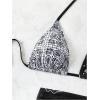 imageSOLY HUX Bathing Suit for Women 3 Piece Paisley Print Halter Triangle Bikini Sets Swimsuit with Beach SkirtBlack and White Paisley