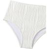 imageSOLY HUX Bathing Suit for Women Ruffle Trim Textured High Waisted Bikini Sets Two Piece SwimsuitPure White