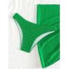 imageSOLY HUX Bikini Sets for Women Halter Triangle Bathing Suit with Beach Skirt 3 Piece SwimsuitSolid Green