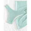 imageSOLY HUX Bikini Sets for Women Halter Triangle Bathing Suit with Beach Skirt 3 Piece SwimsuitSolid Mint Green