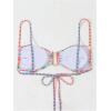 imageSOLY HUX Bikini Tops for Women Floral Print Spaghetti Strap Tie Back Swimsuit Bathing Suit TopsMulticoloured Floral