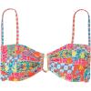 imageSOLY HUX Bikini Tops for Women Floral Print Spaghetti Strap Tie Back Swimsuit Bathing Suit TopsMulticoloured Floral