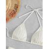 imageSOLY HUX Womens 2 Piece Swimsuits Halter Triangle Top with Shorts Bikini Set Bathing SuitsBeige