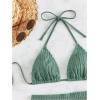 imageSOLY HUX Womens 2 Piece Swimsuits Halter Triangle Top with Shorts Bikini Set Bathing SuitsPlain Green