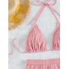 imageSOLY HUX Womens 2 Piece Swimsuits Halter Triangle Top with Shorts Bikini Set Bathing SuitsPure Pink
