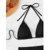 imageSOLY HUX Womens 2 Piece Swimsuits Halter Triangle Top with Shorts Bikini Set Bathing SuitsSolid Black