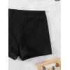 imageSOLY HUX Womens 2 Piece Swimsuits Halter Triangle Top with Shorts Bikini Set Bathing SuitsSolid Black