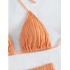 imageSOLY HUX Womens 2 Piece Swimsuits Halter Triangle Top with Shorts Bikini Set Bathing SuitsSolid Orange
