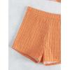 imageSOLY HUX Womens 2 Piece Swimsuits Halter Triangle Top with Shorts Bikini Set Bathing SuitsSolid Orange