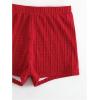imageSOLY HUX Womens 2 Piece Swimsuits Halter Triangle Top with Shorts Bikini Set Bathing SuitsSolid Red