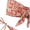 imageSOLY HUX Womens All Over Print Bandeau Bikini Sets Knot Front Tie Side Bathing Suits Two Piece SwimsuitMulticoloured Printed