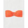 imageSOLY HUX Womens Bandeau Bikini Top Strapless Swimsuit O Ring Bathing Suit Tube TopPlain Burnt Orange