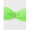 imageSOLY HUX Womens Bandeau Bikini Top Strapless Swimsuit O Ring Bathing Suit Tube TopPlain Lime Green